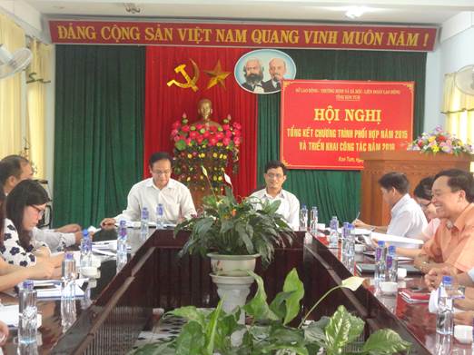 Tổng kết công tác phối hợp liên ngành năm 2015 triển khai nhiệm vụ năm 2016 